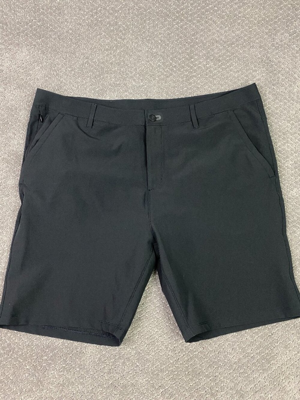 Public Rec Shorts Mens 42 Black Stretch Workday Performance Golf Flat Front Tech